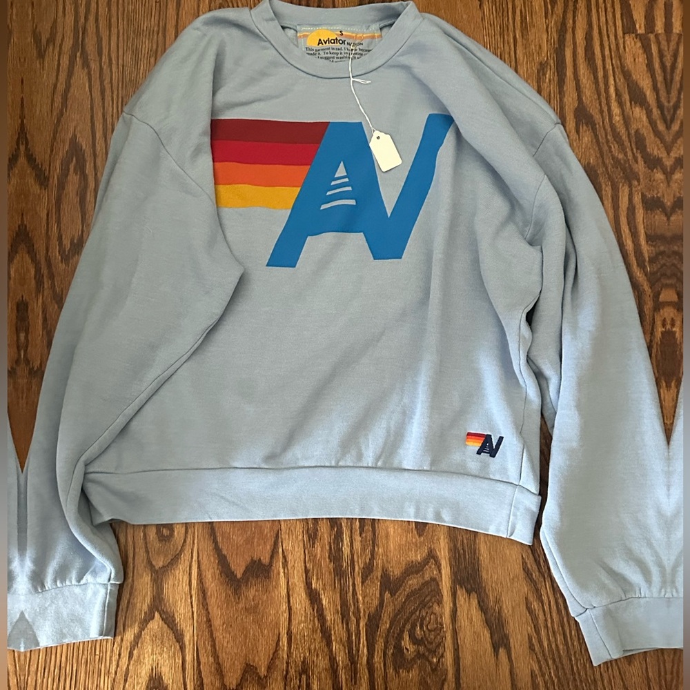Aviator nation blue women’s sweatshirt NWT never worn small